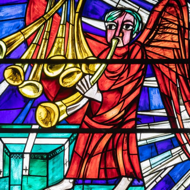 Das Jahresprogramm 2026 kündigt sich an! 
"Posaunenengel" aus dem Glasfensterzyklus von Erich Schickling in der Neuen Pfarrkirche in Altenstadt a.d. Waldnaab, 1963. 
Foto von Ralph Bauer.

#erichschickling #schicklingstiftung #erichschicklingstiftung #ottobeuren #günztal #kunststiftung #architektur #philosophie #mythologie #natur #religion #kunst #malerei #mystik #theologie #dichtung #veranstaltungen #konzerte #hinterglasmalerei #glasmalerei #glasfenster #kirchenfenster #allgaeutourist #klassikmusik